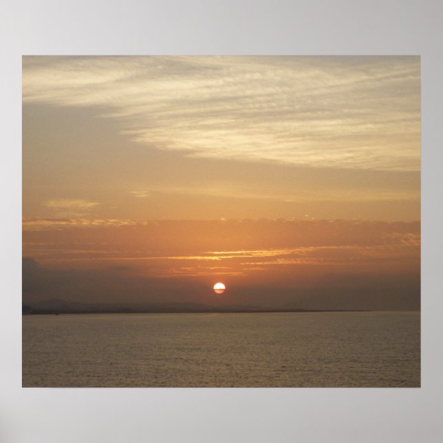 Sunrise over Aruba II Caribbean Seascape Poster (Front)