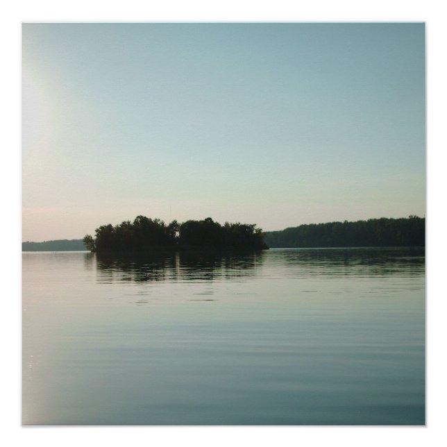 Sunrise Over Calm Lake Poster (Front)