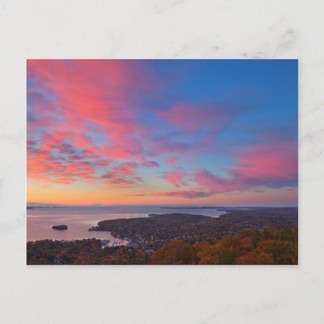 Sunrise over Camden, Maine Postcard (Front)