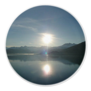 Sunrise over College Fjord Alaska Photography Ceramic Knob
