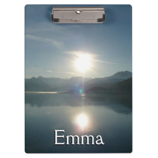 Sunrise over College Fjord Alaska Photography Clipboard