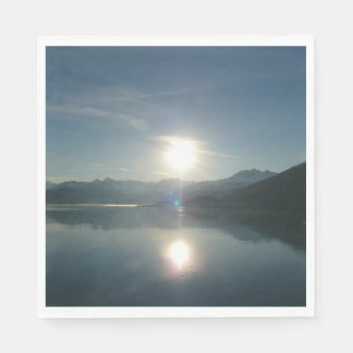 Sunrise over College Fjord Alaska Photography Napkin