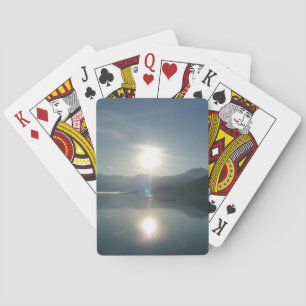 Sunrise over College Fjord Alaska Photography Playing Cards