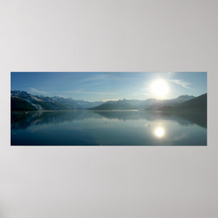 Sunrise over College Fjord Alaska Photography Poster