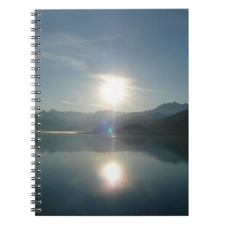 Sunrise over College Fjord Alaska Photography Spiral Notebook