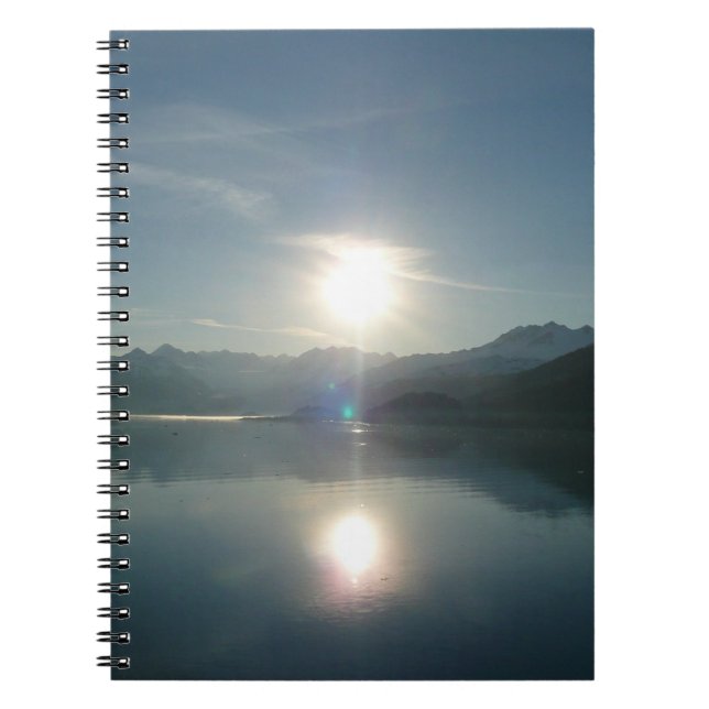 Sunrise over College Fjord Alaska Photography Spiral Notebook (Front)