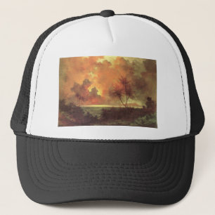 Sunrise Over Diamond Head, oil on canvas painting Trucker Hat