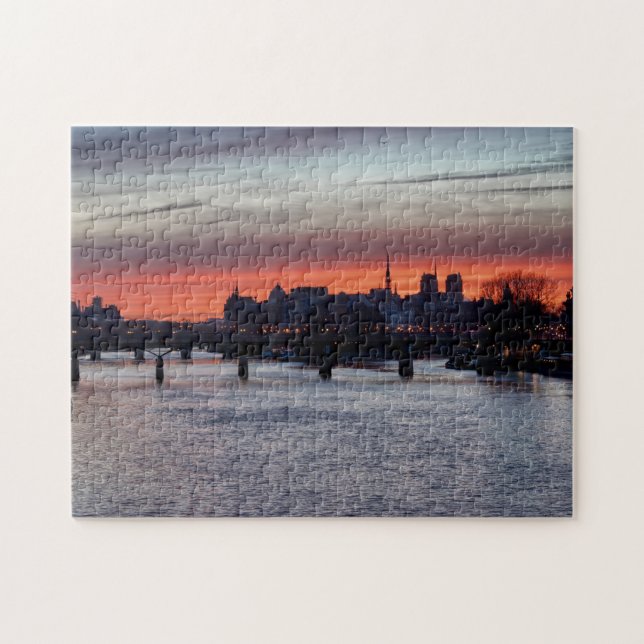 Sunrise over Ile de la Cite and Notre Dame - Paris Jigsaw Puzzle (Horizontal)