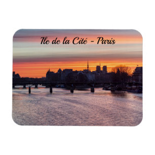 Sunrise over Ile de la Cite and Notre Dame - Paris Magnet