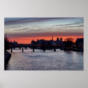Sunrise over Ile de la Cite and Notre Dame - Paris Poster
