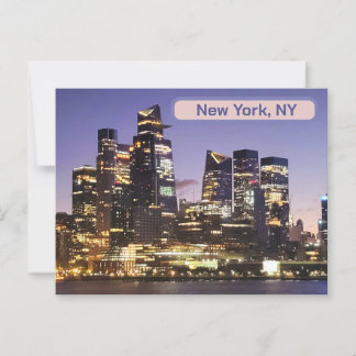 Sunrise over Manhattan from Hudson River Postcard