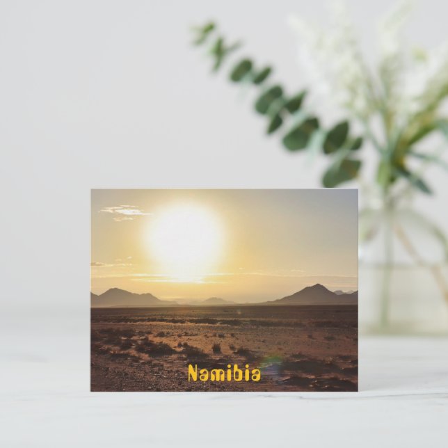 Sunrise Over Namib Desert Postcard (Standing Front)