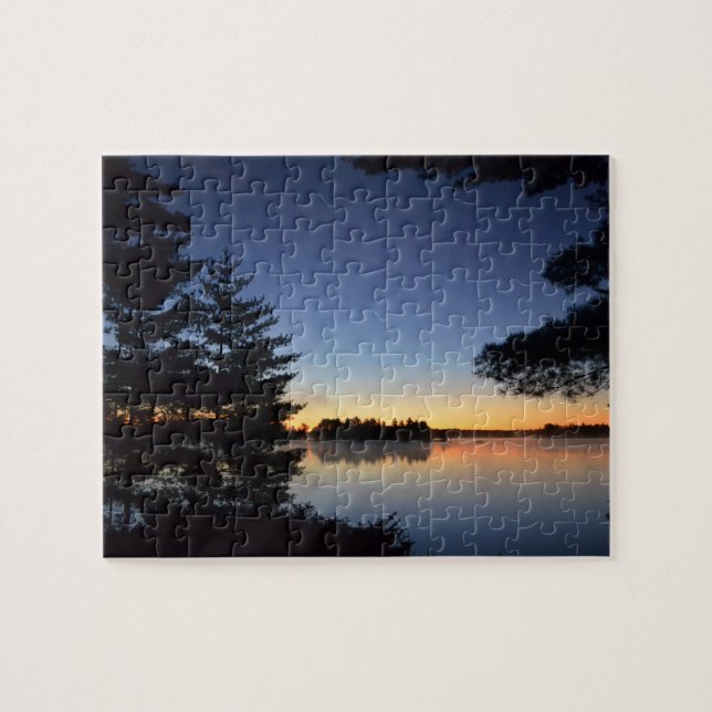 Sunrise over Northern Lake jigsaw puzzle (Horizontal)