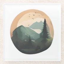 Sunrise Over Peaks: A Tranquil Mountain Scene