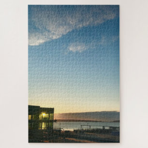 Sunrise Over Portland ME, Maine Photography Jigsaw Puzzle