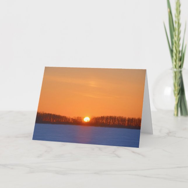 Sunrise Over Prairie | Manitoba, Canada Card (Front)