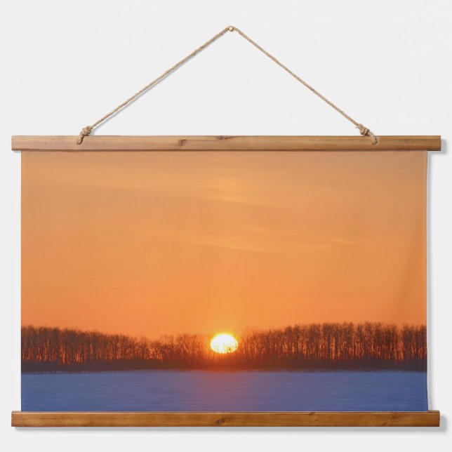 Sunrise Over Prairie | Manitoba, Canada Hanging Tapestry (Front)