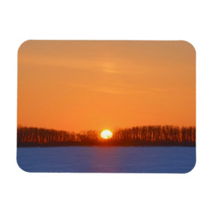 Sunrise Over Prairie   Manitoba, Canada Magnet
