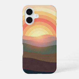 Sunrise Over Retro Hills iPhone 16 Case