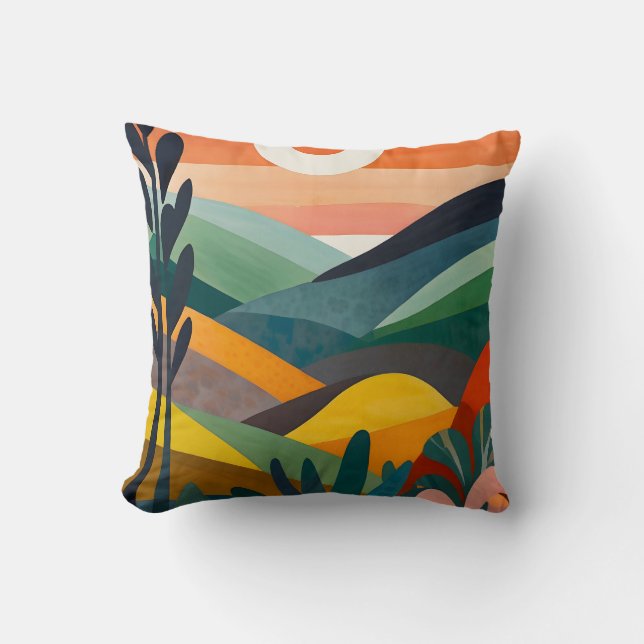 Sunrise Over Rolling Hills Cushion (Front)