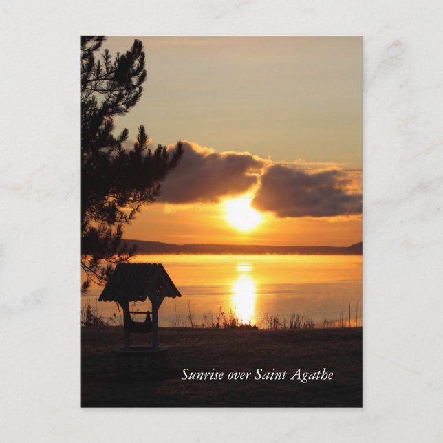Sunrise over Saint Agathe Postcard (Front)