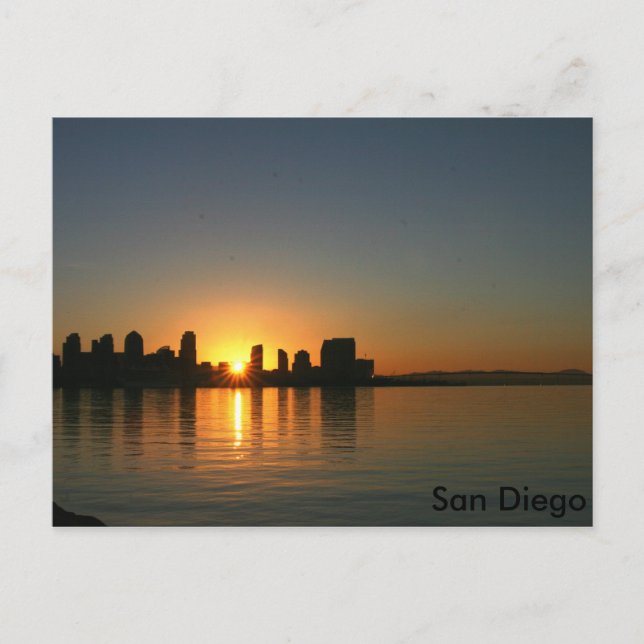 Sunrise over San Diego Postcard (Front)