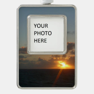 Sunrise over San Juan I Puerto Rico Silver Plated Framed Ornament