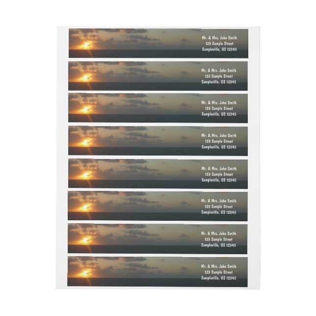 Sunrise over San Juan I Puerto Rico Wrap Around Label (Sheet)