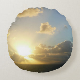 Sunrise over San Juan II Puerto Rico Round Cushion