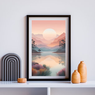 Sunrise Over Silent Waters Poster