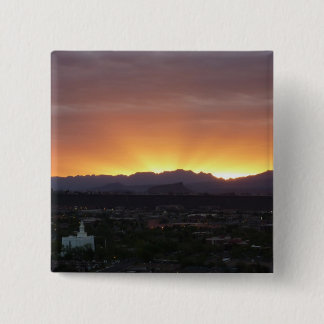 Sunrise over St. George Utah Landscape 15 Cm Square Badge