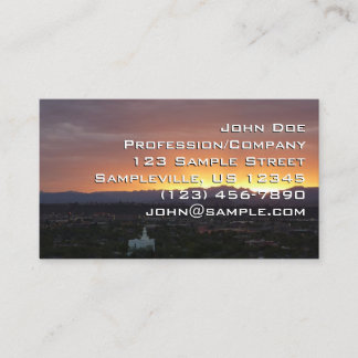 Sunrise over St. George Utah Landscape Business Card