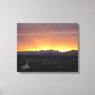 Sunrise over St. George Utah Landscape Canvas Print