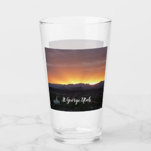 Sunrise over St. George Utah Landscape Glass