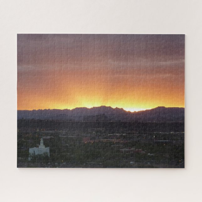 Sunrise over St. George Utah Landscape Jigsaw Puzzle (Horizontal)