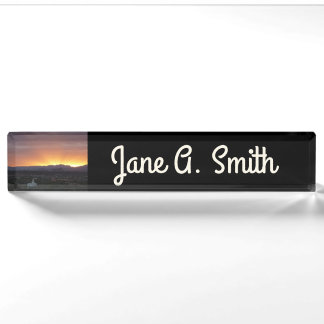 Sunrise over St. George Utah Landscape Nameplate