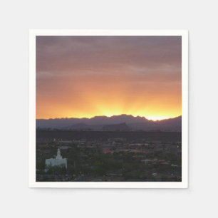 Sunrise over St. George Utah Landscape Napkin