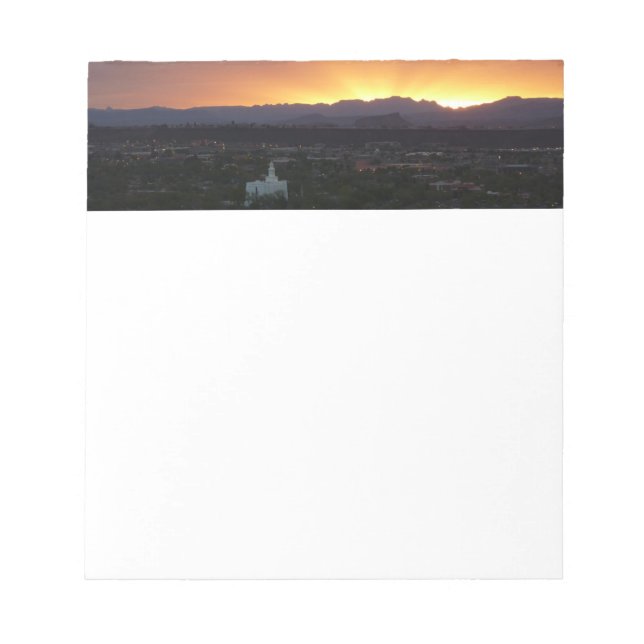 Sunrise over St. George Utah Landscape Notepad (Front)