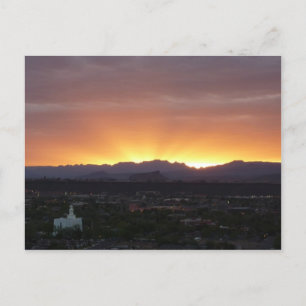 Sunrise over St. George Utah Landscape Postcard