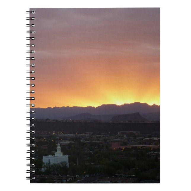 Sunrise over St. George Utah Landscape Spiral Notebook (Front)