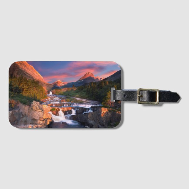 Sunrise over Swiftcurrent Creek Luggage Tag (Front Horizontal)