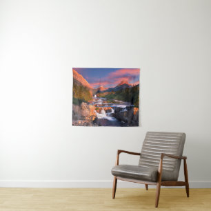 Sunrise over Swiftcurrent Creek Tapestry