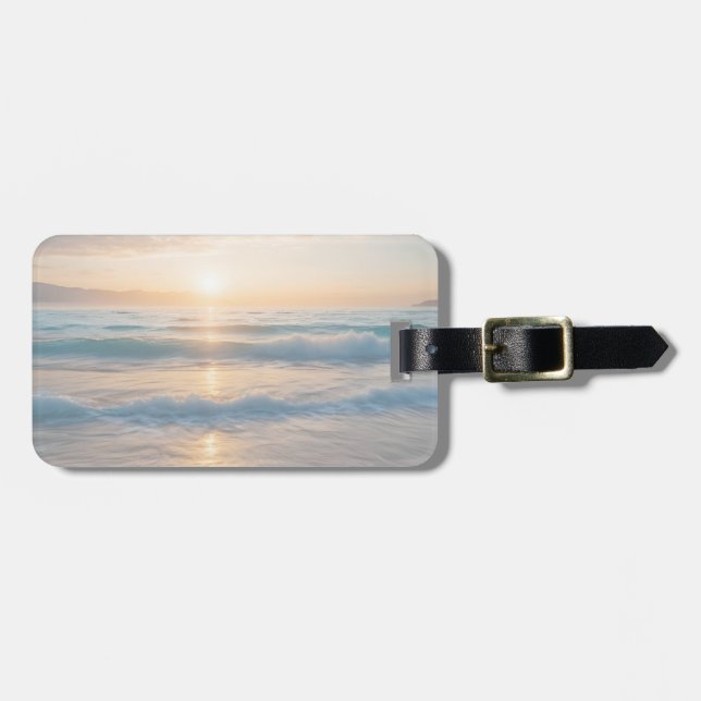 Sunrise Over The Beach Luggage Tag (Front Horizontal)