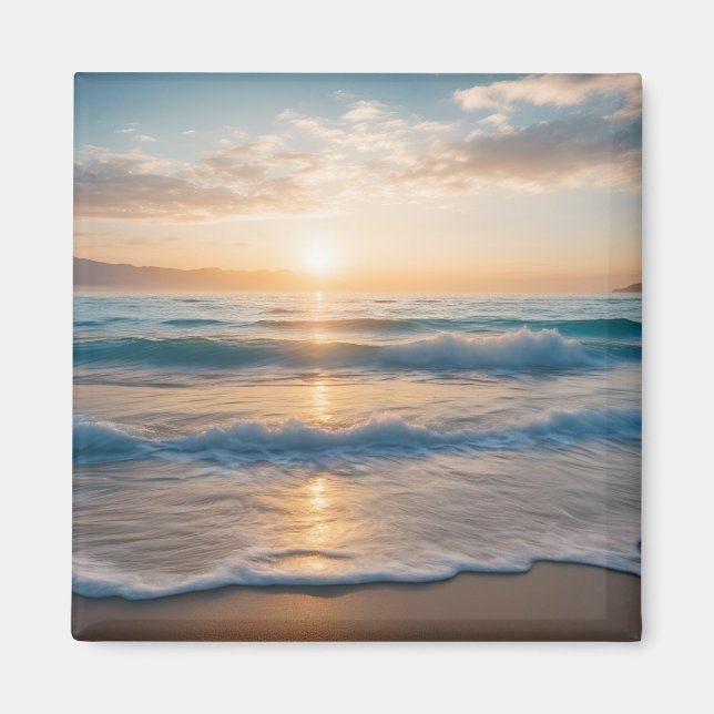 Sunrise Over the Beach Magnet (Front)