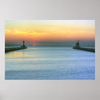 Sunrise over the Canal Poster