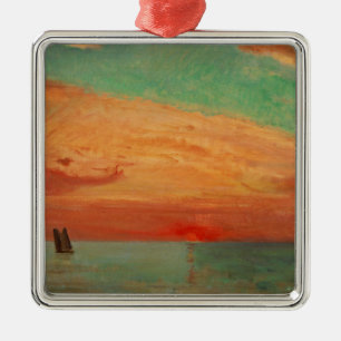 Sunrise over the Eastern Sea (Asian Art) (Takeji) Metal Tree Decoration