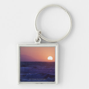 Sunrise Over The Malaga Bay Key Ring