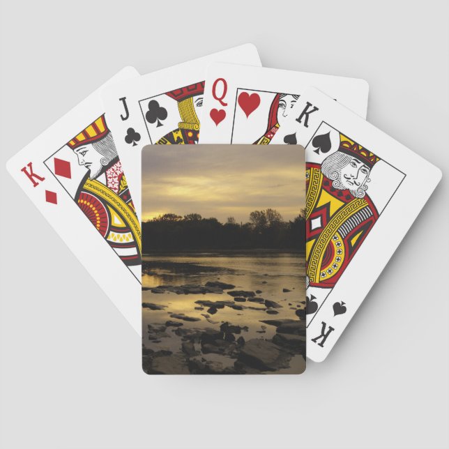 Sunrise over the Maumme river Playing Cards (Back)