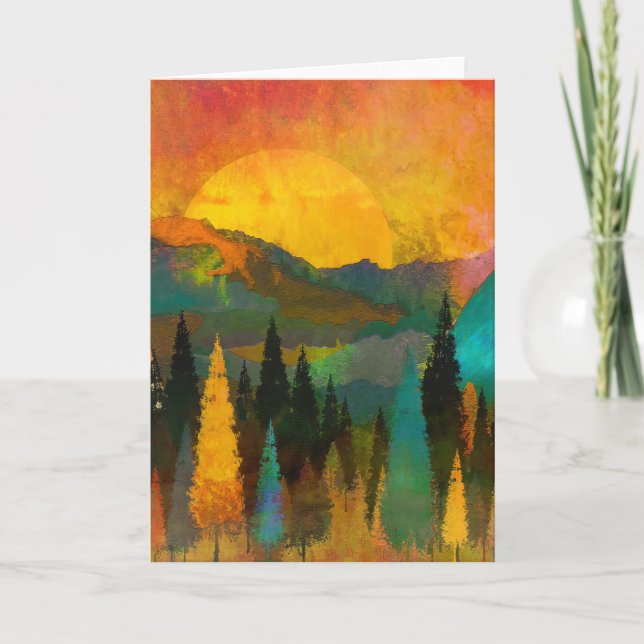 Sunrise Over The Mountains Card (Front)