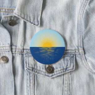 Sunrise over the Ocean New Beginnings 7.5 Cm Round Badge